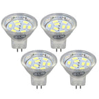 4Pcs MR11 LED Bulb 3W 300lm Bulb with 9 Beads Double Pin Base for Spotlight Landscape LampCold White Light
