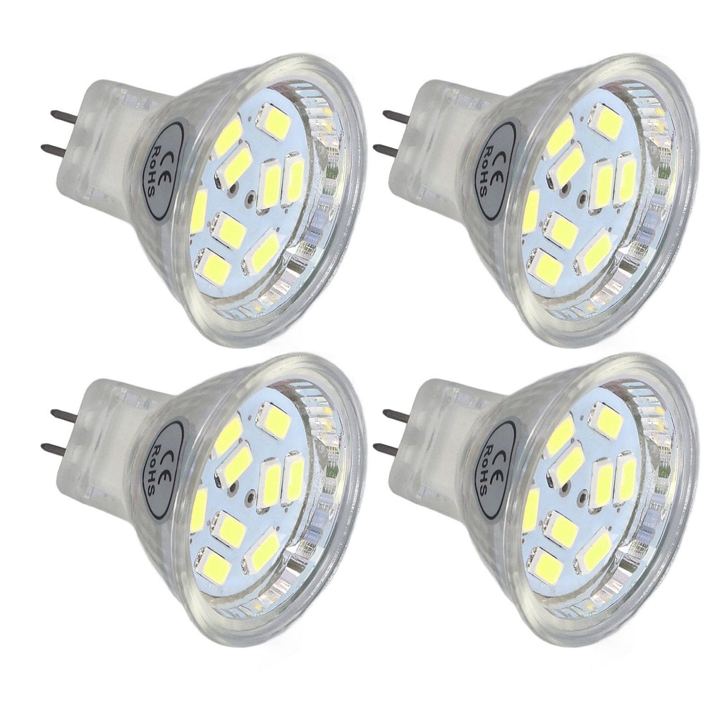 4Pcs MR11 LED Bulb 3W 300lm Bulb with 9 Beads Double Pin Base for Spotlight Landscape LampCold White Light