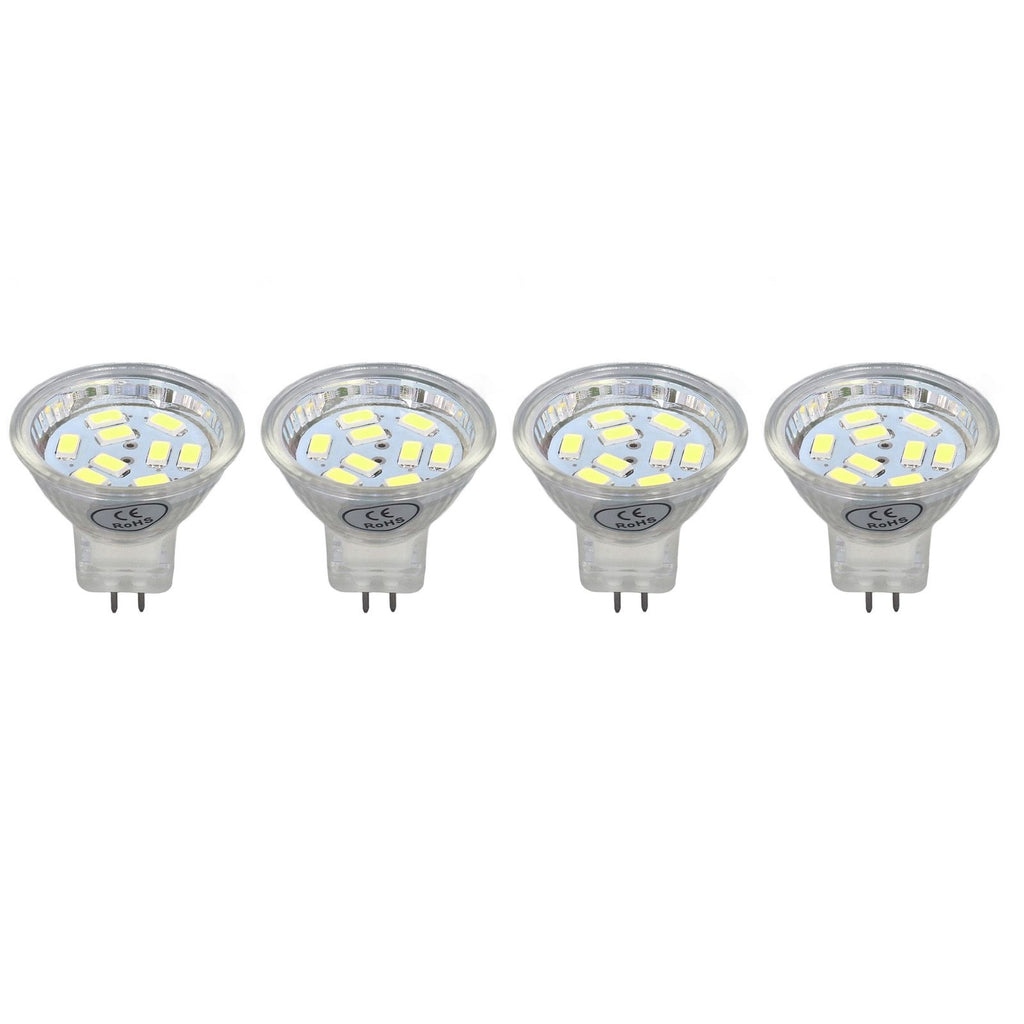 4Pcs MR11 LED Bulb 3W 300lm Bulb with 9 Beads Double Pin Base for Spotlight Landscape LampCold White Light