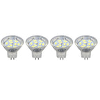 4Pcs MR11 LED Bulb 3W 300lm Bulb with 9 Beads Double Pin Base for Spotlight Landscape LampCold White Light