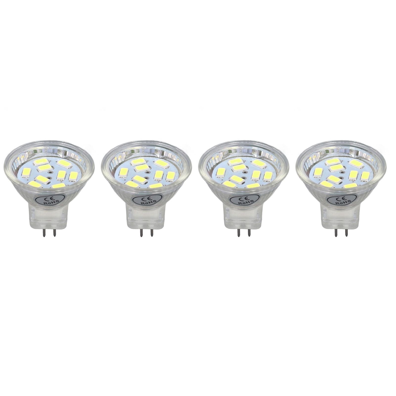 4Pcs MR11 LED Bulb 3W 300lm Bulb with 9 Beads Double Pin Base for Spotlight Landscape LampCold White Light