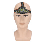 LED Headlamp 7 Lamp Beads High Brightness 4 Mode Waterproof USB Charging Head Band Light for Camping Maintenance