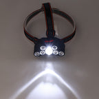 LED Headlamp 7 Lamp Beads High Brightness 4 Mode Waterproof USB Charging Head Band Light for Camping Maintenance