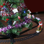 Christmas Train Set with Sounds and Lights Electric Rail Car Toy Mini Train Toy Set for Christmas and Home Decoration