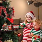 Christmas Train Set with Sounds and Lights Electric Rail Car Toy Mini Train Toy Set for Christmas and Home Decoration