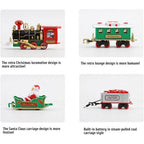 Christmas Train Set with Sounds and Lights Electric Rail Car Toy Mini Train Toy Set for Christmas and Home Decoration