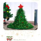 Luminous Christmas Tree Hat with Star for Christmas Party Fancy Dress Props for Kids Adult Xmas Green Hat