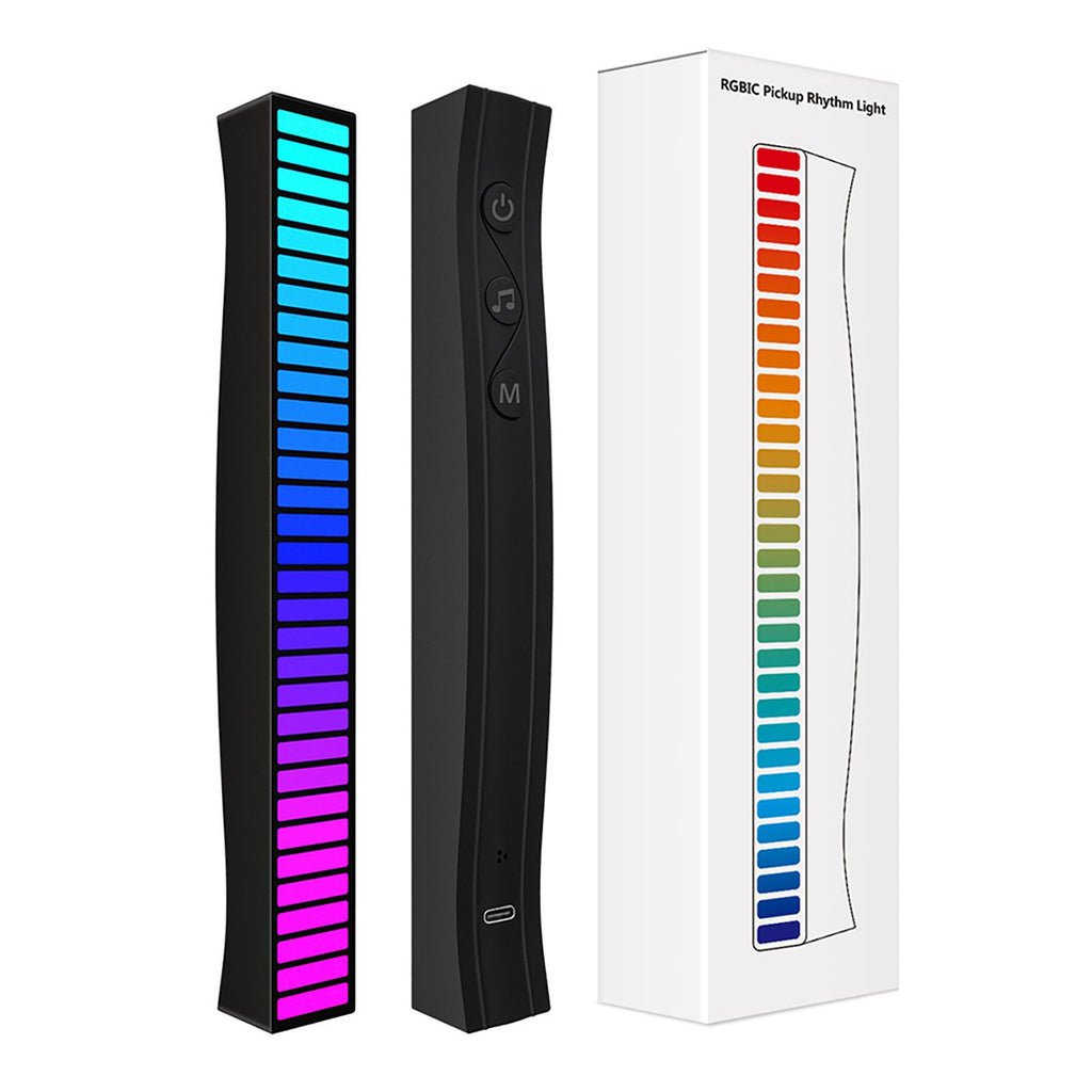 Sound Reactive LED Light Bar RGB Colorful APP Control Audio Music Rhythm Dynamic Strip Light for Car Gaming PC TV Room