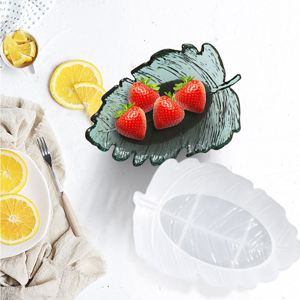 3 Pcs Leaves Silicone Mould Leaves Resin Casting Mould Tray Epoxy Resin Moulds Tray DIY Coaster Tray Casting Mould