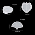 3 Pcs Leaves Silicone Mould Leaves Resin Casting Mould Tray Epoxy Resin Moulds Tray DIY Coaster Tray Casting Mould