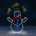 Christmas Fun Animated Ornaments Light String Garden Snow Glowing Decorative Frame Sign Indoor Outdoor Celebration Decor