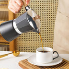 150ML/300ML Portable Aluminum Italian Style Espresso Maker Moka Pot Coffee Maker Household Mocha Cold Extract Pot for Making Cappuccino Latte