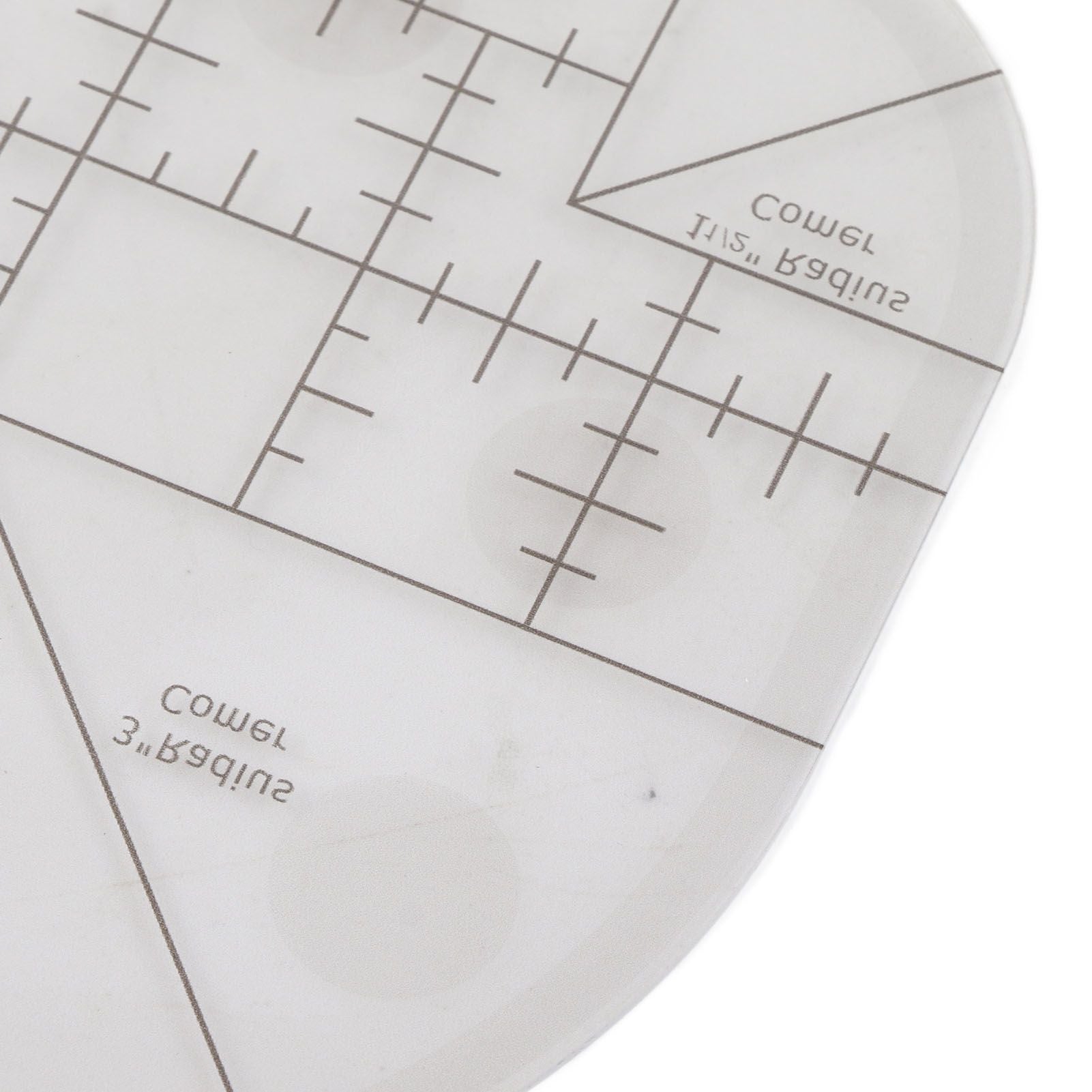 Acrylic Sewing Curved Corner Cutter Ruler Sewing Patchwork Ruler Sewing Template Patchwork Tool DIY Sewing Supplies