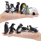 11PCS PVC Penguin Figurines Cute Simulation Ocean Animal Penguin Figure Model Toys Children s Cognitive Animal Ornaments