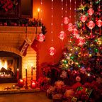 2022 New Year Red Lantern Curtain String Lights LED Spring Festival Fairy Light Street Festoon Light for Holidays Home Decor
