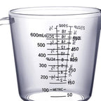 Plastic Measuring Jug 600ml Large Beaker Measuring Cups Graduated Jugs Measuring Jars for Cold Water Ice Tea Juice Beer Milk