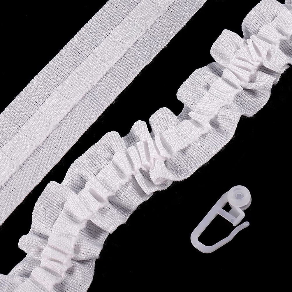 Curtain Tape Curtain Accessory Reusable Curtain Ruffle Tape Curtain Drawstring Belt Set for Pleated Curtain Head