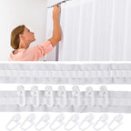 Curtain Tape Curtain Accessory Reusable Curtain Ruffle Tape Curtain Drawstring Belt Set for Pleated Curtain Head