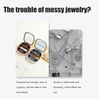 Travel Jewellery Box Portable Small Jewellery Box Organizer with Mirror Mini Jewelry Storage Case for Rings Earrings Necklaces Gifts
