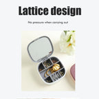 Travel Jewellery Box Portable Small Jewellery Box Organizer with Mirror Mini Jewelry Storage Case for Rings Earrings Necklaces Gifts