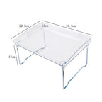 Large Capacity Desktop Storage Rack Clear Acrylic Kitchen Shelf Single Layer Office Desktop File Organizer