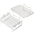 2Pcs Air Fryer Rack 304 Stainless Steel Dehydrator Rack with 4 Barbecue Sticks for 8QT Dual Basket Air Fryer