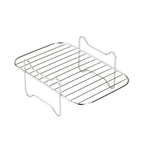 2Pcs Air Fryer Rack 304 Stainless Steel Dehydrator Rack with 4 Barbecue Sticks for 8QT Dual Basket Air Fryer