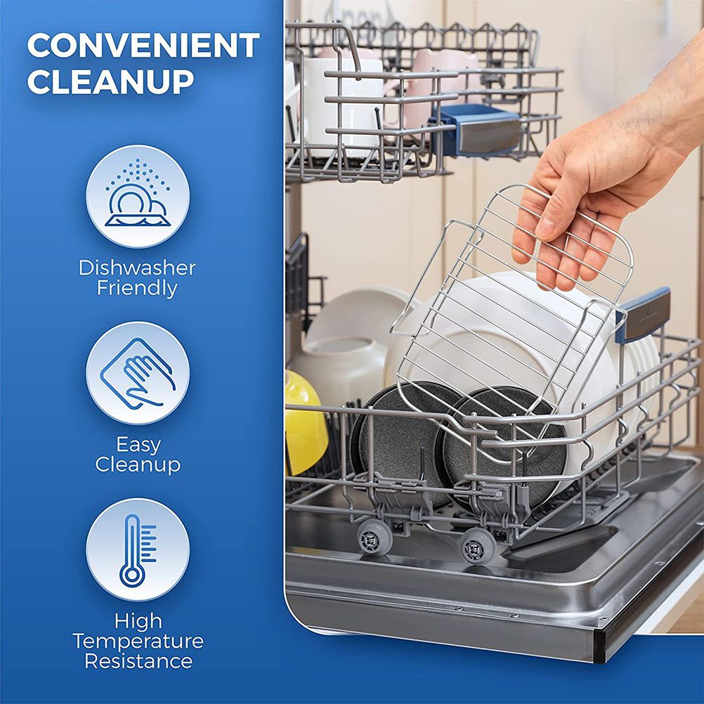 2Pcs Air Fryer Rack 304 Stainless Steel Dehydrator Rack with 4 Barbecue Sticks for 8QT Dual Basket Air Fryer