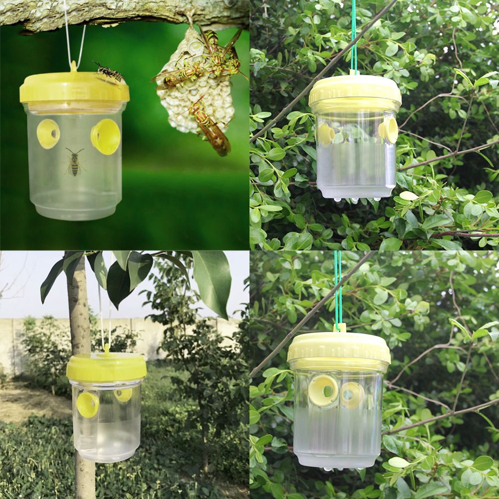 Wasp Trap Hanging Wasp Cather Wasp Killer Reusable Bee Trap Catcher for Wasps Hornets Insects Fruit Fly Trap
