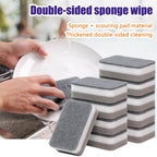 10Pcs Cleaning Scrub Sponges Heavy Duty Scrubbing Dish Sponge Dishwashing Sponge for Kitchen Dish Sink Bathroom Cleaning