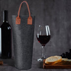 Single Bottle Wine Tote Bag Portable Felt Insulated Padded Thermal Wine Carrier Bag Wine Cooler for Travel Picnic Beach Wine Gifts
