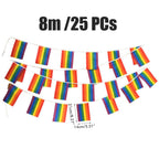 Rainbow Flag LGBT Pride String Flag Hanging Gay Lesbian Banners Bunting Flags Small Rainbow Flag Parade Festival Party Decorations