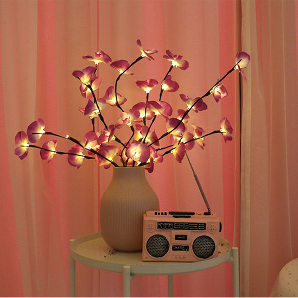 LED Simulation Phalaenopsis Tree Branch Light Home Interior Scenery Christmas Festival Decorative Light Branch Light String