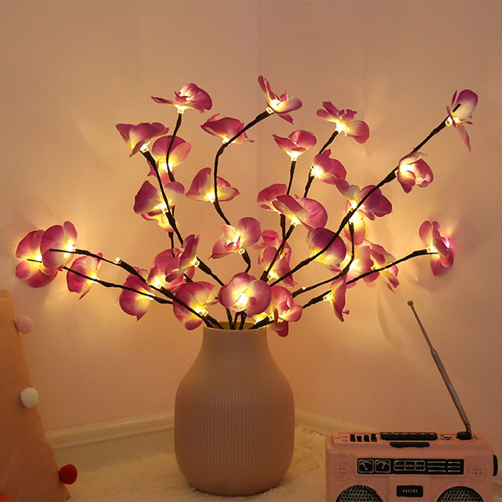 LED Simulation Phalaenopsis Tree Branch Light Home Interior Scenery Christmas Festival Decorative Light Branch Light String