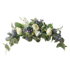 Lavender Wreath Artificial Lavender Floral Wreath for Wedding Party Wall Window Backdrop Home Decor