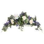 Lavender Wreath Artificial Lavender Floral Wreath for Wedding Party Wall Window Backdrop Home Decor