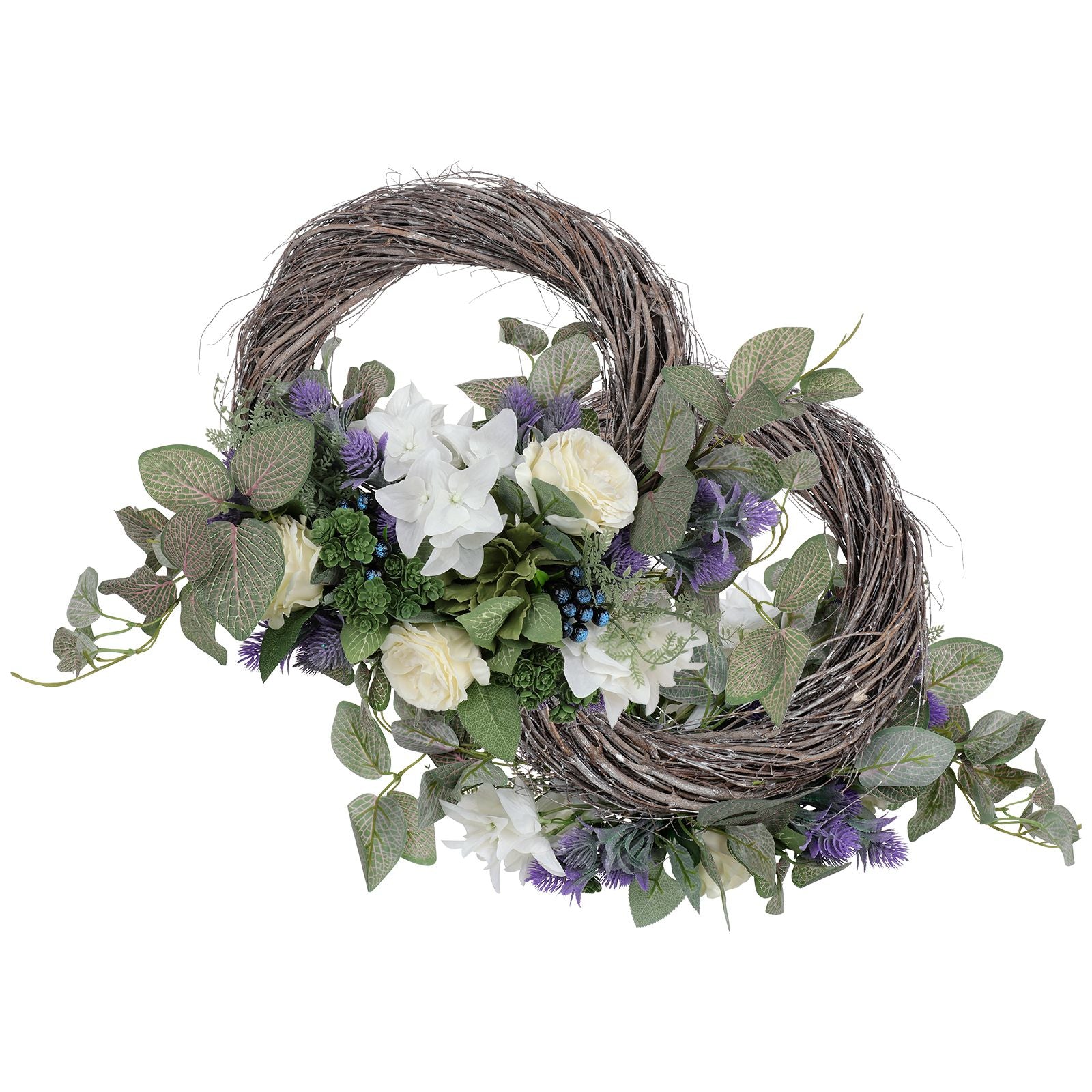 Lavender Wreath Artificial Lavender Floral Wreath for Wedding Party Wall Window Backdrop Home Decor