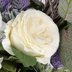 Lavender Wreath Artificial Lavender Floral Wreath for Wedding Party Wall Window Backdrop Home Decor