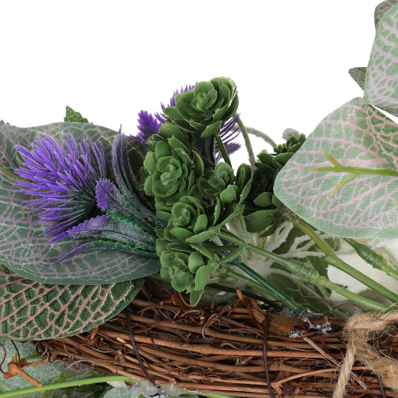 Lavender Wreath Artificial Lavender Floral Wreath for Wedding Party Wall Window Backdrop Home Decor