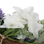 Lavender Wreath Artificial Lavender Floral Wreath for Wedding Party Wall Window Backdrop Home Decor