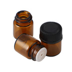 100Pcs Essential Oil Bottle Thick Glass Shock Resistant UV Protection Portable Essential Oil Bottle Brown