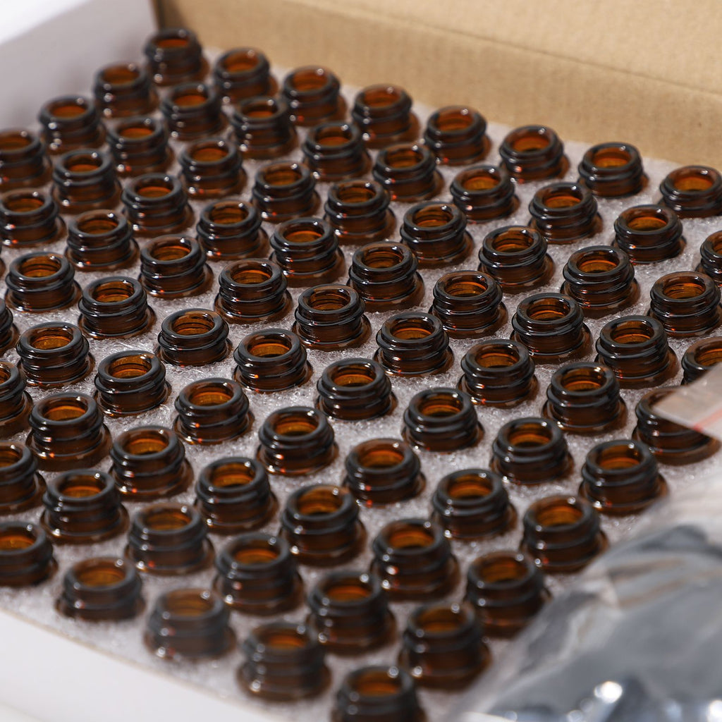 100Pcs Essential Oil Bottle Thick Glass Shock Resistant UV Protection Portable Essential Oil Bottle Brown