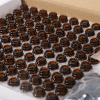 100Pcs Essential Oil Bottle Thick Glass Shock Resistant UV Protection Portable Essential Oil Bottle Brown
