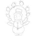 Funny Snowman Light Durable Metal Bright Light Decorative Stylish Snowman Light for Winter Christmas