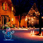 Funny Snowman Light Durable Metal Bright Light Decorative Stylish Snowman Light for Winter Christmas