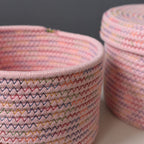 Storage Basket Soft Cotton Basket Cute Decorative Multifunction Basket for Bedroom Office Living Room
