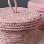 Storage Basket Soft Cotton Basket Cute Decorative Multifunction Basket for Bedroom Office Living Room