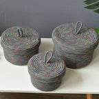Storage Basket Soft Cotton Basket Cute Decorative Multifunction Basket for Bedroom Office Living Room