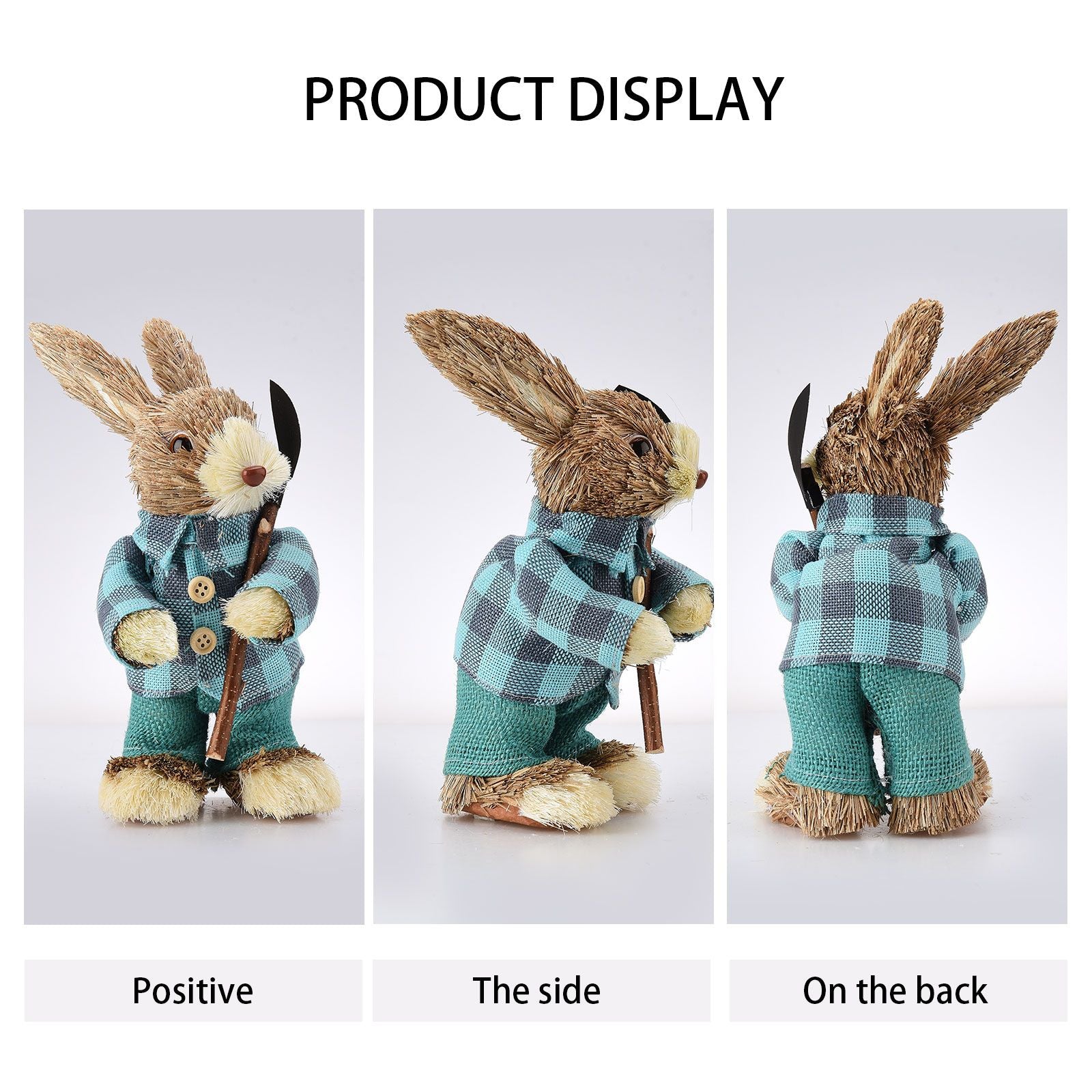 Cattail Eco Friendly Bright Colors Lifelike Durable Easter Bunny Figurine