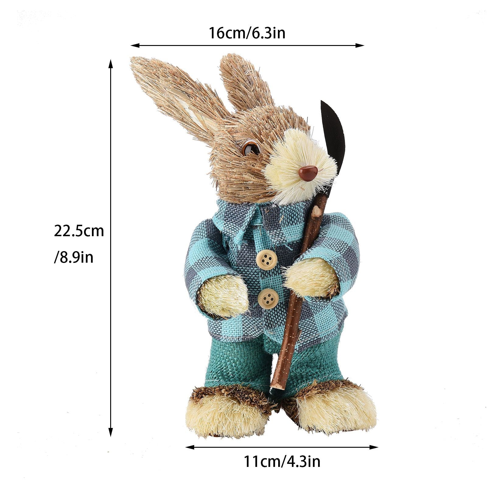 Cattail Eco Friendly Bright Colors Lifelike Durable Easter Bunny Figurine
